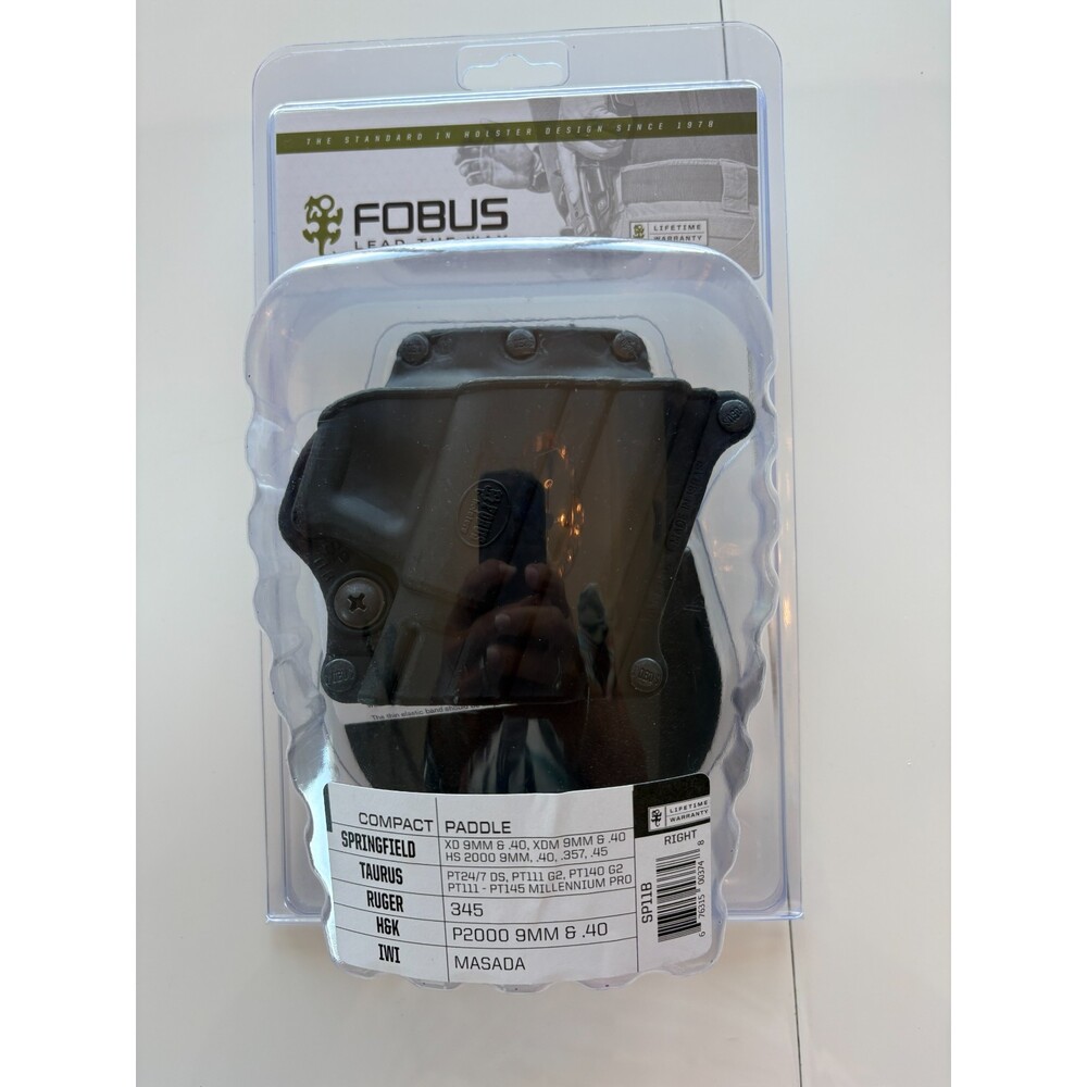 Fobus Paddle Holster Right Hand Springfield XD Taurus Millennium Black SP11B